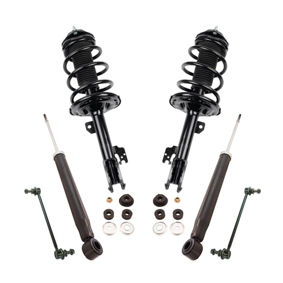 TRQ Front Complete Struts Sway Bar Links & Rear Shocks Fits 15-20 Toyota Sienna SKA28790