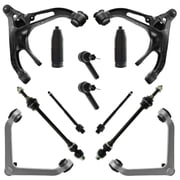 TRQ Front Steering & Suspension Kit Control Arm with Ball Joint Steering Rack & Pinion Bellow Sway Bar Stabilizer Link Tie Rod Fits 2002-2005 Dodge Ram 1500 CH4512100