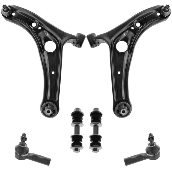 TRQ Front Control Arm Ball Joint Sway Link Tie Rod Steering Suspension Kit 6pc PSA65181