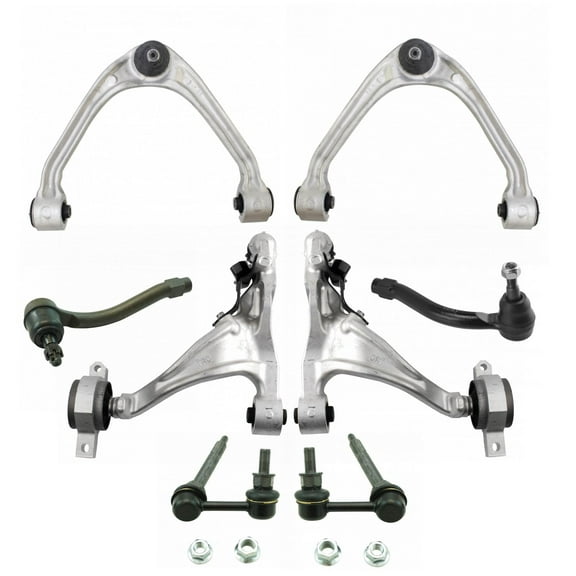 TRQ Front Control Arm Ball Joint Sway Link Tie Rod Steering Suspension Set 8pc PSA72606