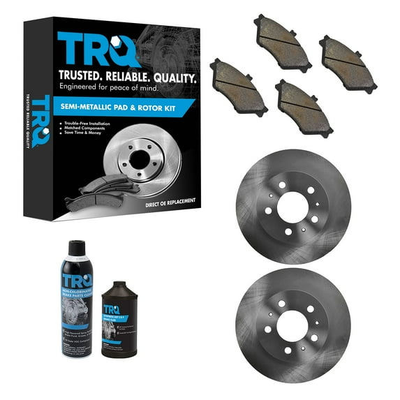 TRQ Front Disc Brake Pad & Rotor Kit w/Chemicals for Crown Victoria BKA16033 Fits select: 1996-1997 LINCOLN TOWN CAR, 1995-1997 FORD CROWN VICTORIA