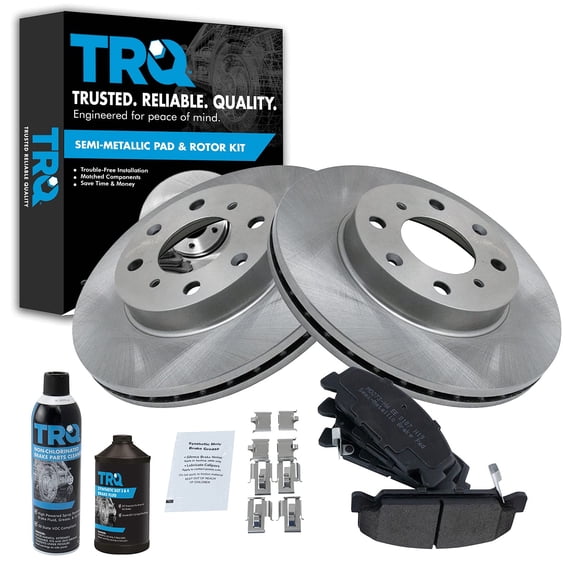 TRQ Front Disc Brake Pad & Rotor Kit w/Chemicals for Honda Civic CRX Del Sol BKA15742