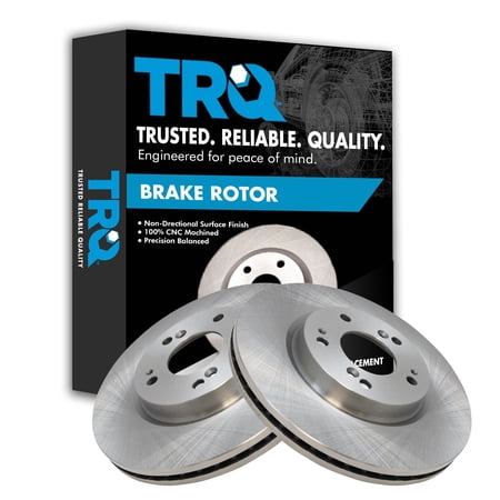 TRQ Front Disc Brake Rotor Pair Set for 200 / Avenger / Caliber / Cirrus / Compass / Eclipse / Galant / Lancer / Outlander / Outlander Sport / Patriot / Sebring