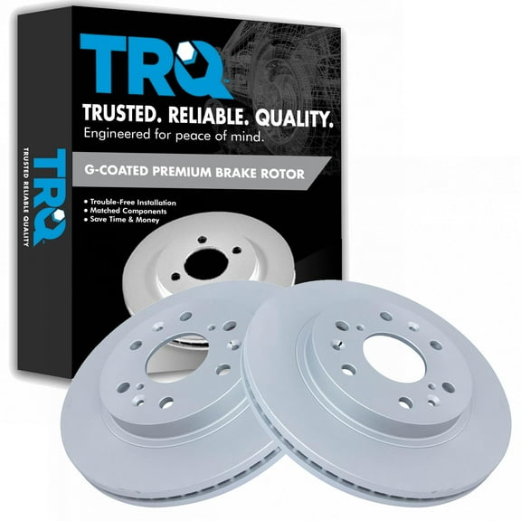 TRQ Front Disc Brake Rotor Pair Set for Avalanche / Escalade / Escalade ESV / Escalade EXT / Express 1500 Van / Savana 1500 Van / Sierra 1500 / Sierra 1500 Classic / Silverado 1500 / Tahoe / Yukon