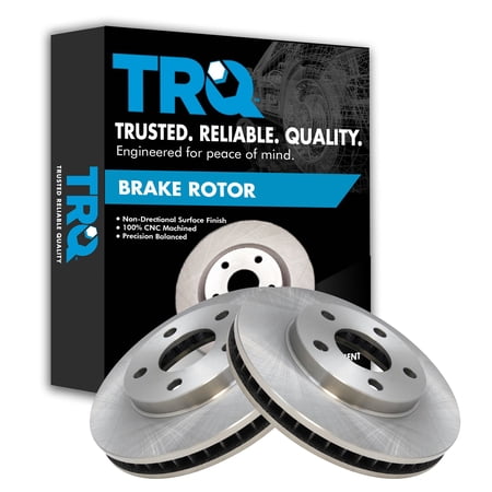 TRQ Front Disc Brake Rotor Pair Set Fits Select 88 / Bonneville / Century / Grand Prix / Intrigue / LeSabre / Montana / Regal / Silhouette / Trans Sport / Venture