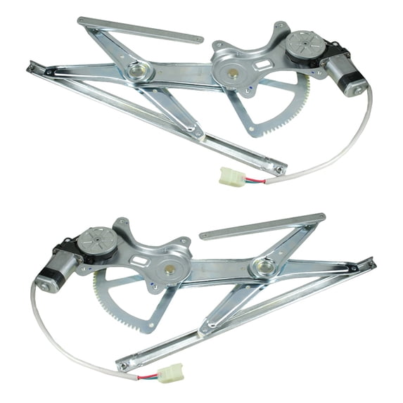 TRQ Front Door Power Window Regulators w/ Motor Pair for 03-08 Toyota Corolla WRA50511