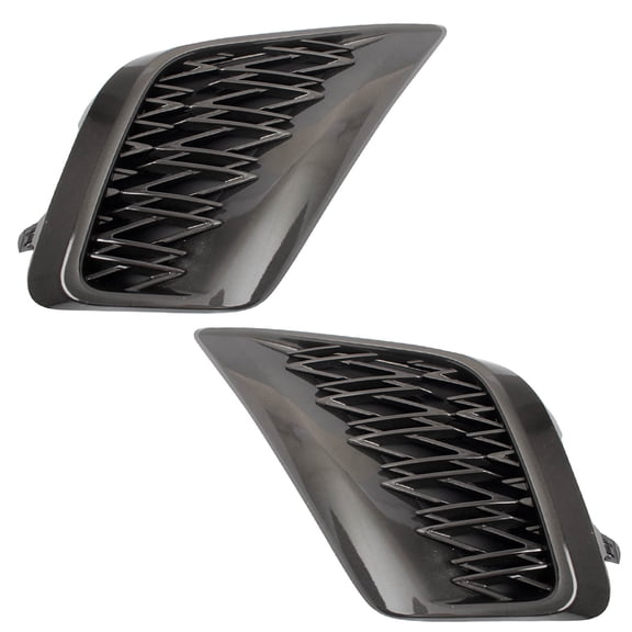 TRQ Front Driver & Passenger Side Outer Fog Light Hole Cover Set,Fog Light Cover Set Fits 2018-2021 Lexus NX300 LX1038136 LX1039136