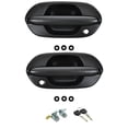 thumbnail image 1 of TRQ Front Exterior Outside Black PTM Door Handle with Locks Kit for Odyssey DHA30182, 1 of 5