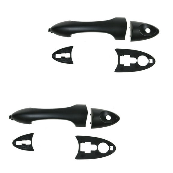 TRQ Front Exterior Outside Door Handle w/ Key Hole Pair Set for Focus Tribute DHA36792