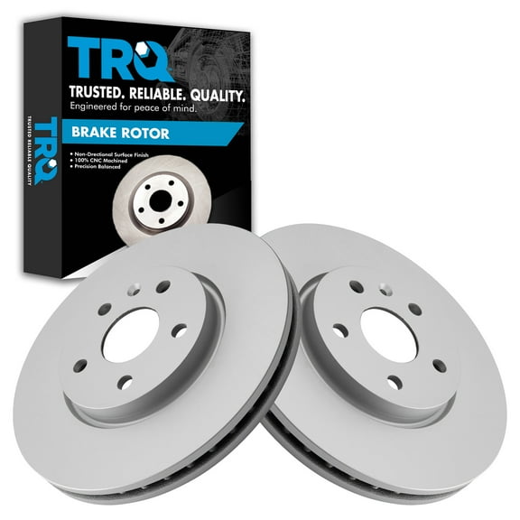 TRQ Front G-Coated Brake Rotor LH RH Kit Pair Set of 2 for Chevy GMC Buick Saab