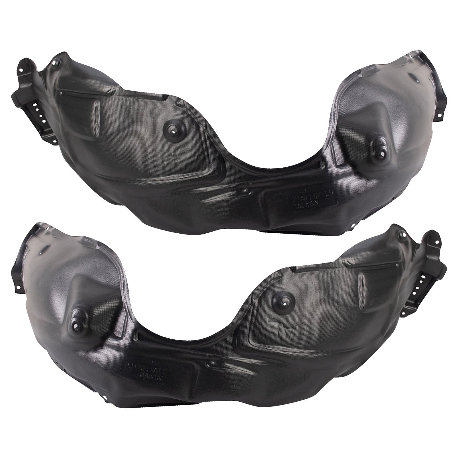 TRQ Front Inner Fender Liner Set - Driver & Passenger Side For 2016-2018 Nissan Titan XD | Replaces NI1248170, NI1249170