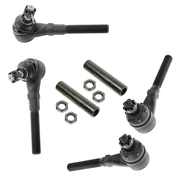 TRQ Front Inner Outer Tie Rod End Adjusting Sleeve SteeringSet 6pc for F150 4WD PSA55408