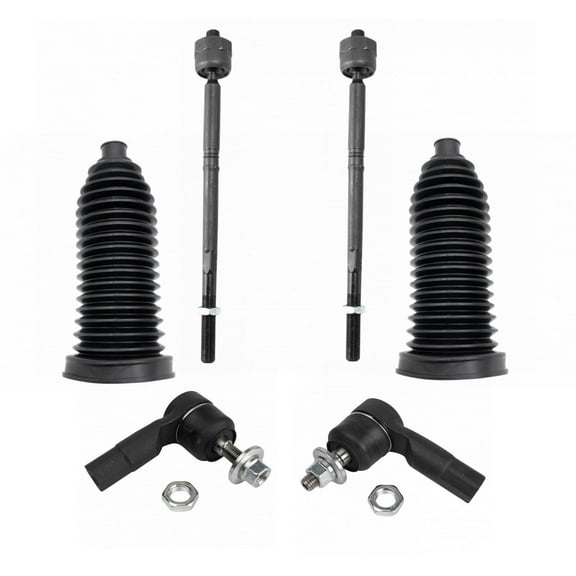 TRQ Front Inner Outer Tie Rod End Boot Bellow Kit Set 6pc for Cherokee 4WD PSA60124