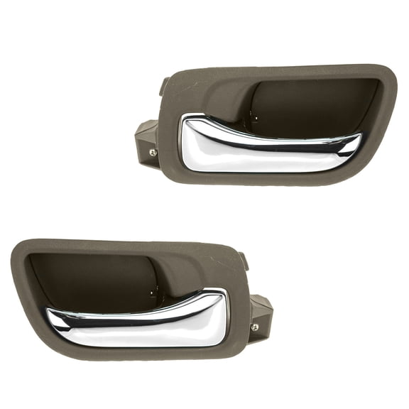 TRQ Front Interior Inside Taupe Door Handle Set for 03-07 Honda Accord Sedan DHA37653