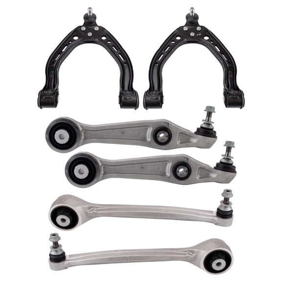 TRQ Front Left and Right Upper and Lower Control Arm with Ball Joint Set 6 Piece Fits 2012-2020 Tesla S