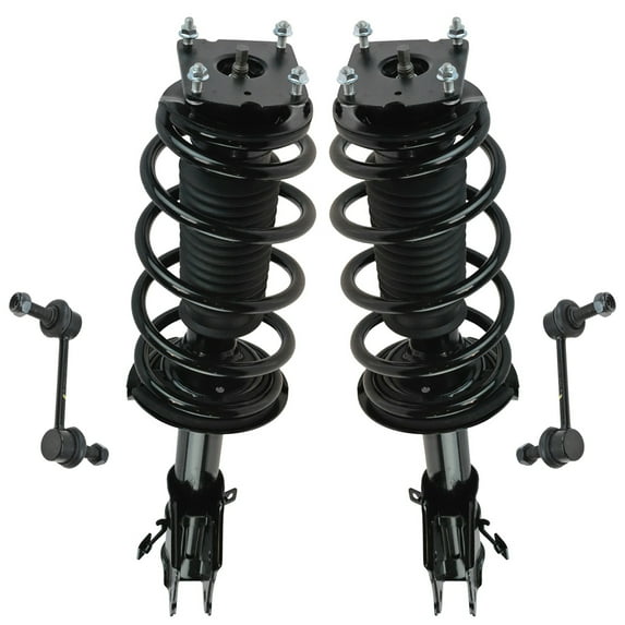 TRQ Front Loaded Complete Strut Spring Assembly Sway Bar Link Kit for Edge MKX SCA67040