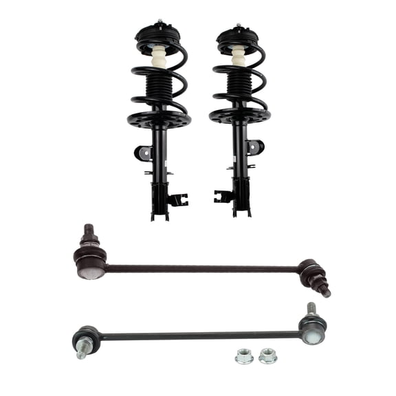 TRQ Front Loaded Complete Strut Spring Assembly with Sway Links Kit for Murano SCA30496 Fits select: 2015-2019 NISSAN MURANO