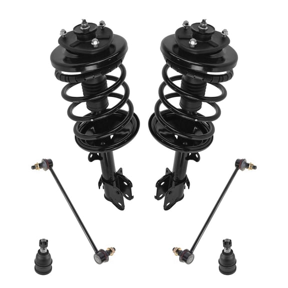 TRQ Front Loaded Strut Spring Assembly Sway Bar Ball Joint Kit 6pc for Pilot MDX PSA64969