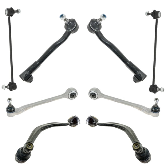 TRQ Front Lower Control Arm Sway Bar Link Tie Rod End Suspension Kit Set for E38 PSA58707