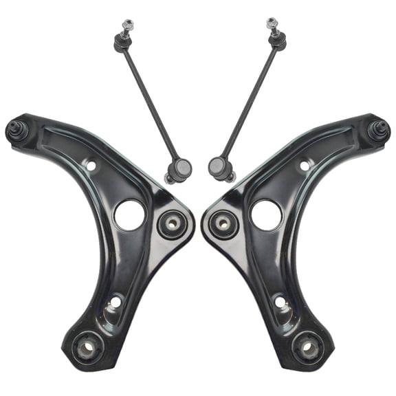 TRQ Front Lower Control Arms with Ball Joints Sway Link Suspension Kit Set of 4 PSA63581