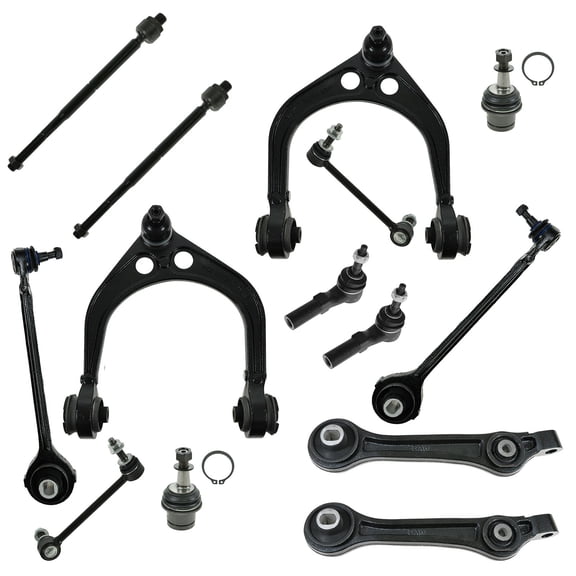 TRQ Front Steering & Suspension Kit Ball Joint Control Arm Control Arm with Ball Joint Sway Bar Stabilizer Link Tie Rod Fits Chrysler Dodge