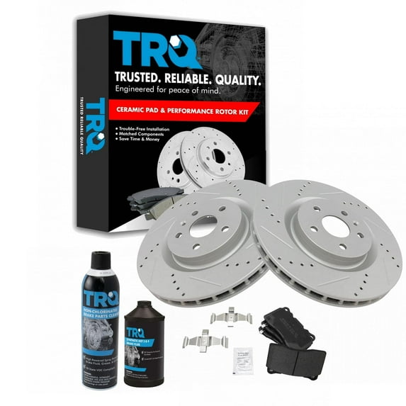 TRQ Front Metallic Brake Pad Performance Rotor Kit for Camaro SS Regal Turbo BKA21443 Fits select: 2012-2013 BUICK REGAL PREMIUM, 2009 PONTIAC G8 GXP