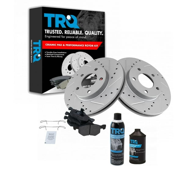 TRQ Front Metallic Brake Pad & Performance Rotor Kit for Escape Mariner Tribute BKA21452 Fits select: 2001-2007 FORD ESCAPE, 2001-2004 MAZDA TRIBUTE