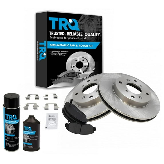 TRQ Front Metallic Brake Pad & Rotor Kit w/Chemicals for Honda Accord Acura CL BKA17558 Fits select: 1999 ACURA 2.3CL, 1998 ACURA 3.0CL