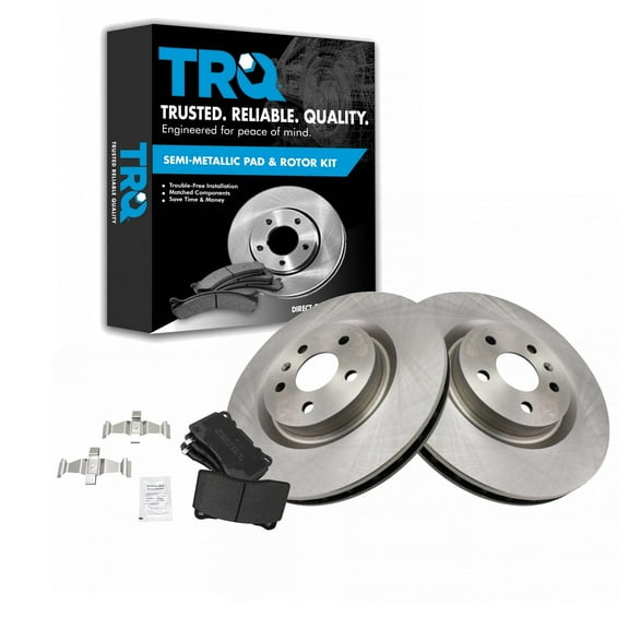 TRQ Front Metallic Brake Pads & 2 Discs Rotors Set Kit Fits Select Camaro SS Regal Turbo