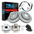 thumbnail image 1 of TRQ Front Performance Brake Pad & Rotor Kit Brake Caliper Brake Hose Brake Pads Brake Rotors Set Semi-Metallic Premium G-Coated Fits Select 2008-2010 Jeep Wrangler, 1 of 4