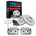 thumbnail image 1 of TRQ Front Performance Brake Pad & Rotor Kit Brake Caliper Brake Pads Brake Rotors Set Ceramic Premium G-Coated Fits Select 2005-2006 Saab 9-2X 2002-2011 Subaru Impreza 2003-2005 Legacy, 1 of 6