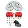 thumbnail image 1 of TRQ Front Performance Brake Pad & Rotor Kit Brake Caliper Brake Pads Brake Rotors Set Ceramic Premium G-Coated Red Fits Select 2007 Subaru Outback, 1 of 4
