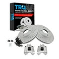 thumbnail image 1 of TRQ Front Performance Brake Pad & Rotor Kit Brake Caliper Brake Pads Brake Rotors Set Ceramic Vented Premium G-Coated Fits Select 2000-2004 Ford Focus, 1 of 8