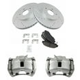 thumbnail image 1 of TRQ Front Performance Brake Pad & Rotor Kit Brake Caliper Brake Pads Brake Rotors Set Ceramic Vented Premium G-Coated Fits Select 2003-2007 Honda Accord, 1 of 6