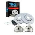 thumbnail image 1 of TRQ Front Performance Brake Pad & Rotor Kit Brake Caliper Brake Pads Brake Rotors Set Ceramic Vented Premium G-Coated Fits Select 2005 Volkswagen Jetta, 1 of 8