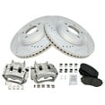 thumbnail image 1 of TRQ Front Performance Brake Pad & Rotor Kit Brake Caliper Brake Pads Brake Rotors Set Ceramic Vented Premium G-Coated Fits Select 2007-2014 Ford Edge 2007-2015 Lincoln MKX, 1 of 4