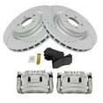 thumbnail image 1 of TRQ Front Performance Brake Pad & Rotor Kit Brake Caliper Brake Pads Brake Rotors Set Ceramic Vented Premium G-Coated Fits Select 2014 Dodge Charger, 1 of 4