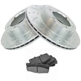 thumbnail image 1 of TRQ Front Performance Brake Pad & Rotor Kit Brake Pads Brake Rotors Set Ceramic Fits Select 1990-1991 Toyota 4Runner 1994-1995 Pickup, 1 of 4