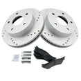 thumbnail image 1 of TRQ Front Performance Brake Pad & Rotor Kit Brake Pads Brake Rotors Set Ceramic Premium G-Coated Fits Select 2000-2001 Dodge Ram 1500, 1 of 8
