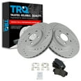 thumbnail image 1 of TRQ Front Performance Brake Pad & Rotor Kit Brake Pads Brake Rotors Set Ceramic Premium G-Coated Fits Select 2001-2010 Chrysler PT Cruiser 2003-2005 Dodge Neon, 1 of 4