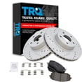 thumbnail image 1 of TRQ Front Performance Brake Pad & Rotor Kit Brake Pads Brake Rotors Set Ceramic Premium G-Coated Fits Select 2005-2006 Saab 9-2X 2002-2010 Subaru Impreza 2002-2005 Legacy, 1 of 5