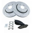 thumbnail image 1 of TRQ Front Performance Brake Pad & Rotor Kit Brake Pads Brake Rotors Set Ceramic Premium G-Coated Fits Select 2006-2010 Jeep Commander 2005-2010 Grand Cherokee, 1 of 7