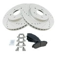 thumbnail image 1 of TRQ Front Performance Brake Pad & Rotor Kit Brake Pads Brake Rotors Set Ceramic Premium G-Coated Fits Select 2007-2012 Acura RDX 2010-2011 Honda Accord Crosstour 2007-2011 CR-V 2012 Crosstour, 1 of 7