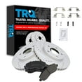 thumbnail image 1 of TRQ Front Performance Brake Pad & Rotor Kit Brake Pads Brake Rotors Set Ceramic Premium G-Coated Fits Select 2007-2012 Dodge Caliber 2008-2017 Mitsubishi Lancer, 1 of 4