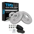 thumbnail image 1 of TRQ Front Performance Brake Pad & Rotor Kit Brake Pads Brake Rotors Set Ceramic Premium G-Coated Fits Select 2007-2015 Mazda CX-9, 1 of 6