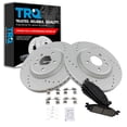 thumbnail image 1 of TRQ Front Performance Brake Pad & Rotor Kit Brake Pads Brake Rotors Set Ceramic Premium G-Coated Fits Select 2011-2019 Ford Explorer 2009-2019 Flex 2010-2019 Taurus 2009-2012 Lincoln MKS MKT, 1 of 5