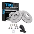 thumbnail image 1 of TRQ Front Performance Brake Pad & Rotor Kit Brake Pads Brake Rotors Set Ceramic Premium G-Coated Fits Select 2013-2019 Nissan Sentra, 1 of 6