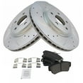 thumbnail image 1 of TRQ Front Performance Brake Pad & Rotor Kit Brake Pads Brake Rotors Set Semi-Metallic Fits Select 2001-2010 Chrysler PT Cruiser 2003-2005 Dodge Neon, 1 of 7