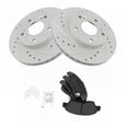 thumbnail image 1 of TRQ Front Performance Brake Pad & Rotor Kit Brake Pads Brake Rotors Set Semi-Metallic Fits Select 2002-2006 Acura RSX 2006-2011 Honda Civic 2011-2015 CR-Z, 1 of 5