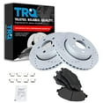thumbnail image 1 of TRQ Front Performance Brake Pad & Rotor Kit Brake Pads Brake Rotors Set Semi-Metallic Premium G-Coated Fits Select 2007-2011 Dodge Nitro 2008-2012 Jeep Liberty, 1 of 3